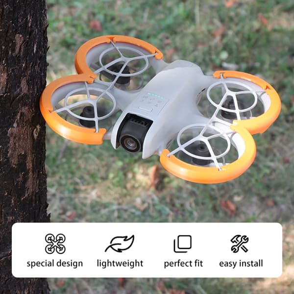 Set med 2st Propellerskydd Bumper Ringar Skydd för UAV Lättvikt Gray