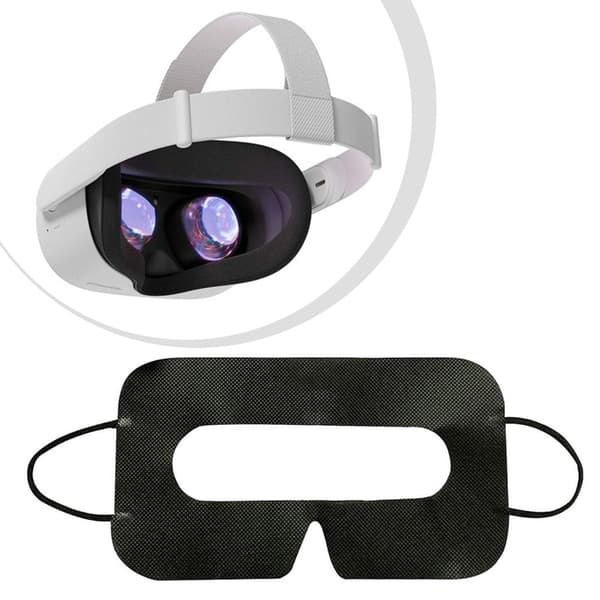 50/100 Engångs VR Ansiktsskydd Svettabsorberande för Virtual Reality Glasögon White 100pcs
