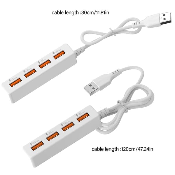 USB2.0 Splitterkabel USB Han til 4 Hun USB2.0 Konverter Multipel USB-port 30cm