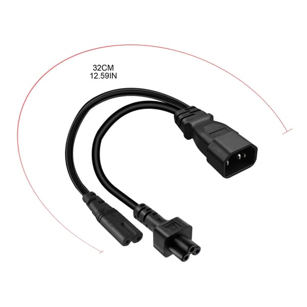 3 terminaler IEC320-C14 til C5+C7 strømkabel han til hun stikledning