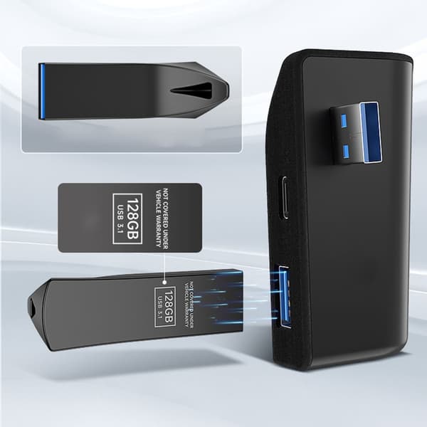 Handskerum Forlænger Dock Central Kontrol Splitter USB Shunt Hub Flocking Adapter null - Old 1style