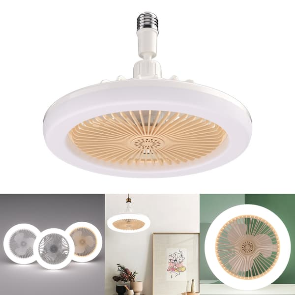 30W LED Loftlampe med Ventilator E27 Multifunktionel Tre Arbejdsindstillinger Ventilatorlampe med Aromaterapi Tabletter White