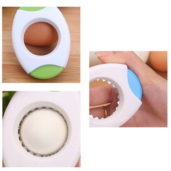 Eggshell Topper Cutter Kokte eggåpner Egg for skallseparator Eggkoppverktøy Yellow