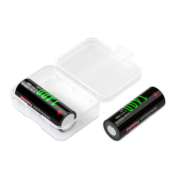 Durability18500 Batterifodral, Bärbar Hårt Plastfodral Damm- & Fuktsäkert Förvaringslåda för 18500 Batteri Utomhusbruk