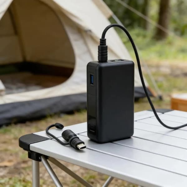 Rask lading 100W omformer DC8020 til USB C-adapter for solenergisystemer