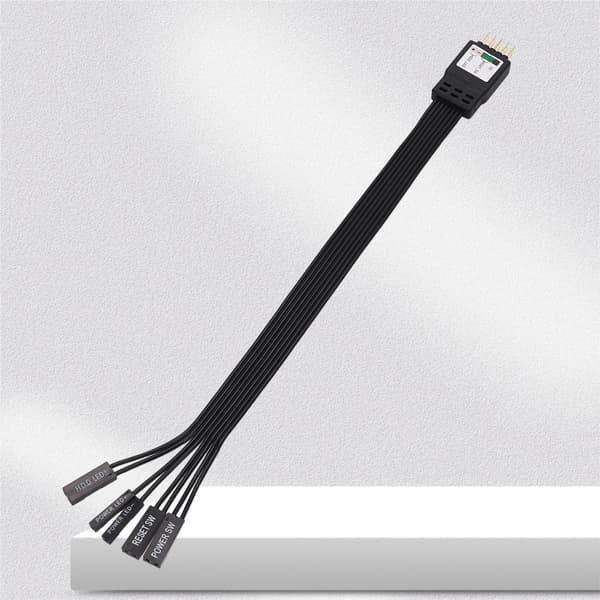 Førsteklasses 2-pins til 9-pins frontpaneladapterkabel for PC-bygging og reparasjon 50cm