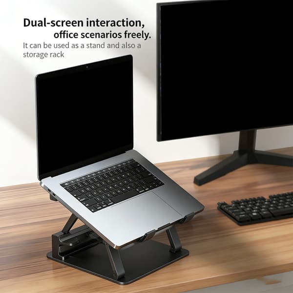 Bærbar stativ Bærbart lodret bærbar stativ til notebook bærbar holder Black