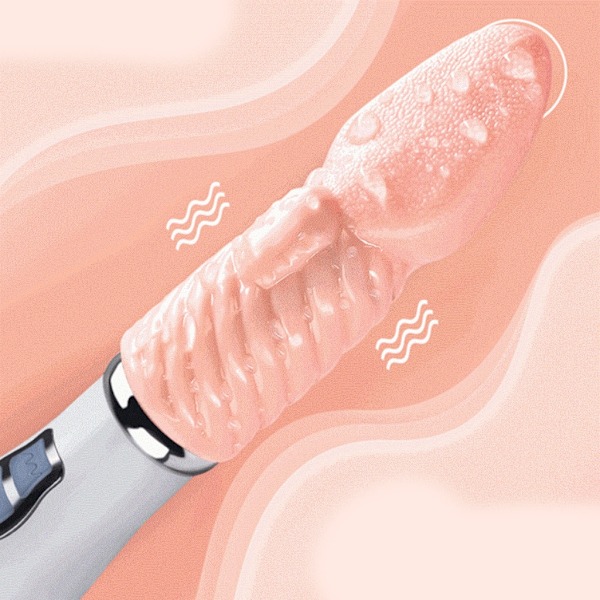 Klitorisstimulerande Vibrator Tunglickande Uppvärmningsleksak med 12 Vibrationslägen & Uppvärmningsfunktion för Kvinnlig Njutning null - Rechargeable 