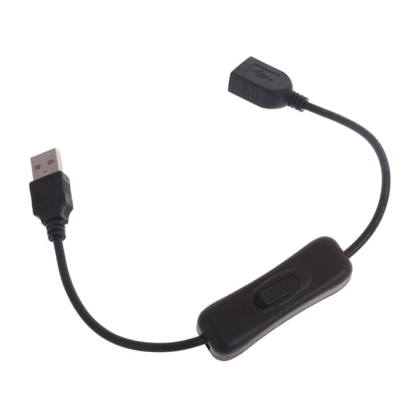 30 cm USB-kabel med ON/OFF-afbrydere Kabelforlænger til USB-lampe USB-blæser 501 switch