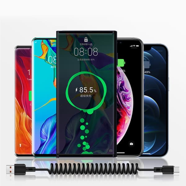 Skalerbart USB til USB C-kabel Hurtigopladningskabel Datakabel Han til Han-stik Ledning til Tablets Telefoner Laptops 1m