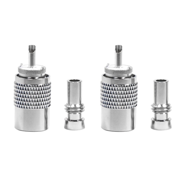 Kontakt UHF Hanplugg PL259 Lödbar RG8X RG59 RG8 Kabel Silverfärgad