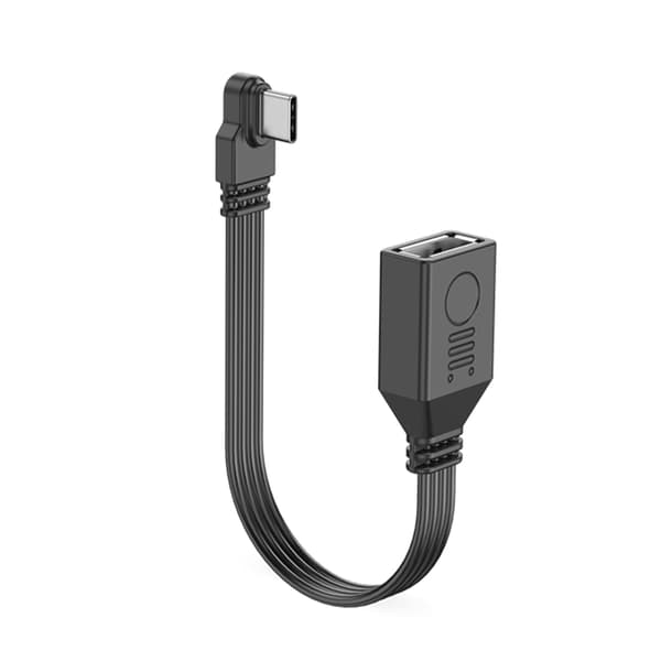 USB C - USB 2.0 -sovitin USB-sovitin OTG-kaapeli USB C -uros - USB-naaras OTG 5cm Bend up down bare