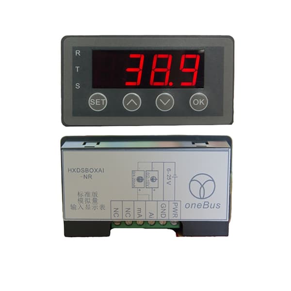 Industriell digital displayenhet för 0-10V 2-10V 0-20mA 4-20mA ingångskapacitet i processkontroll null - Version withrelay