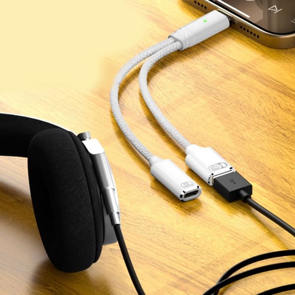 USB C OTG -kaapelin puhelinsovitin 2-in-1 Type C - USB 2.0 -sovitin 100 W:n latauksella Grey Type C usb