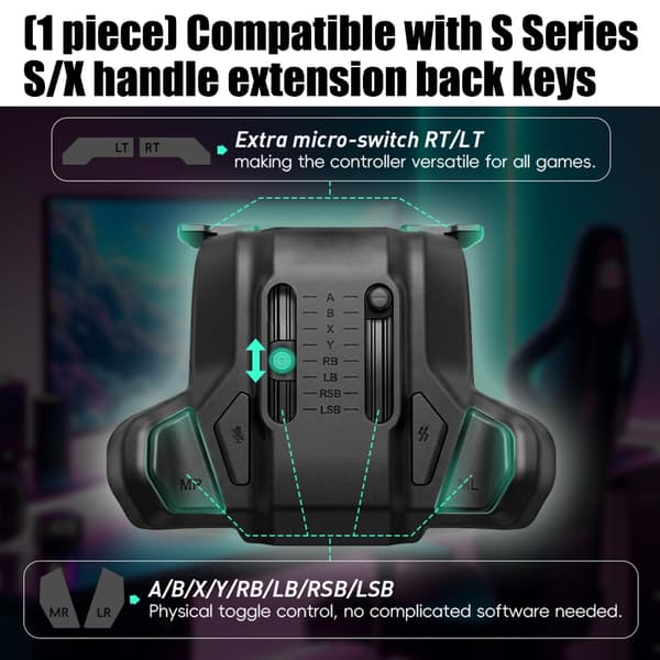 Bagknap Paddle Mod til Series Controllere Tilbyder Vibrationsindstilling