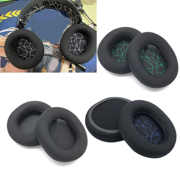 Utskiftbare øreputetrekk Vaskbare nettingstoffputer for Arctis 1 3 5 7 9X Headset Lydisolering Mesh fabric