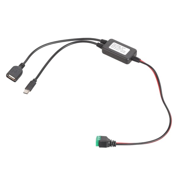 12V/24V til 5V omformer modul strømadapterkabel 2-pinners loddefri terminal til USB/Type C nedtrappingsladekabel