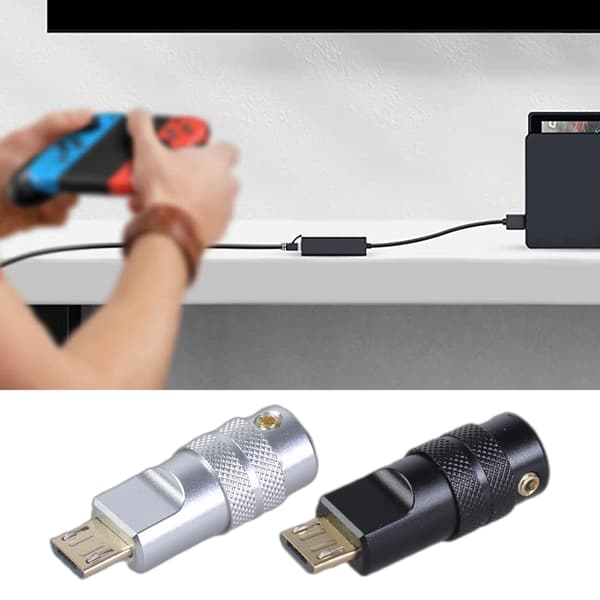 USB 5-bens han-erstatningsadapter i aluminiumslegering til 6 mm ledning Silver