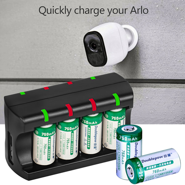 8-slots Batteriladdare 4.2V för CR123A 16340 16350 Uppladdningsbara Batterier för Smar
