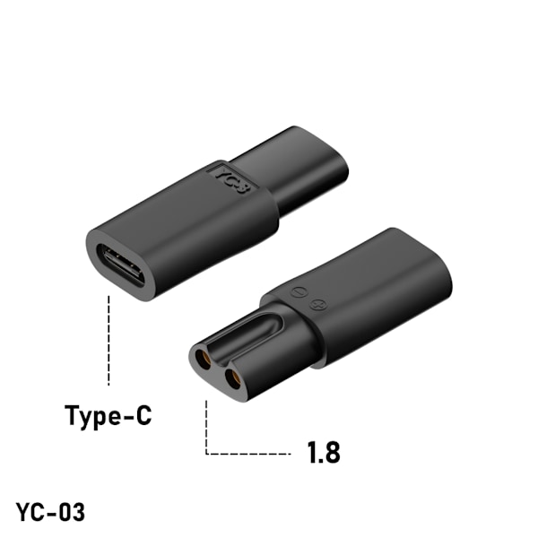 6-pack Typ-C Laddare Adapter Rakning Ström Adapter för Elektrisk Hårtrimmer Skäggtrimmer, Rakapparater, Skönhetsinstrument