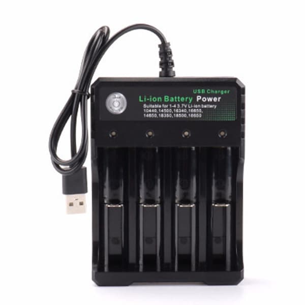 18650 Batteriladeadapter 4-roms batteriladeadapter for oppladbare batterier 10440