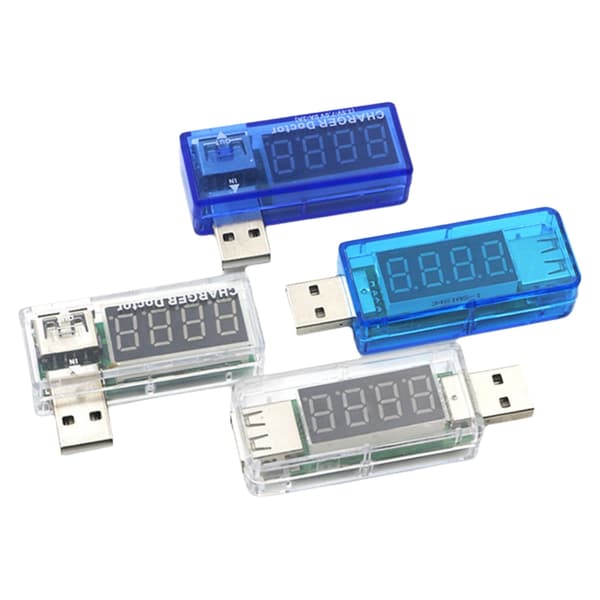 USB Tester Voltmetermultimeter for overvåking av ladeeffektivitet og sikkerhet Blue - Straight head