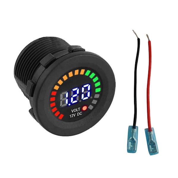 Digital Voltmeter Universal Spänningspanelmätare för Bil Motorcykel Enkel Montering