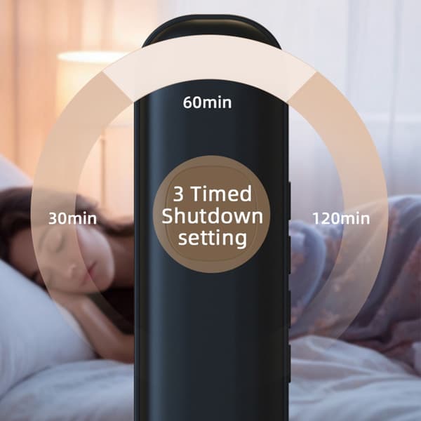 Trådløs Knogleledningspudehøjttaler Bluetooth-kompatibel Søvnhjælpslydboks med Justerbar Timer og LED-display Black