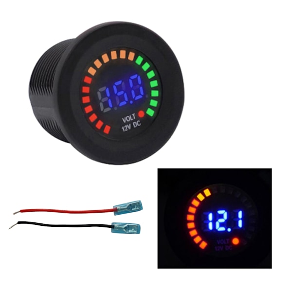 Digital Voltmeter Universal Spänningspanelmätare för Bil Motorcykel Enkel Montering