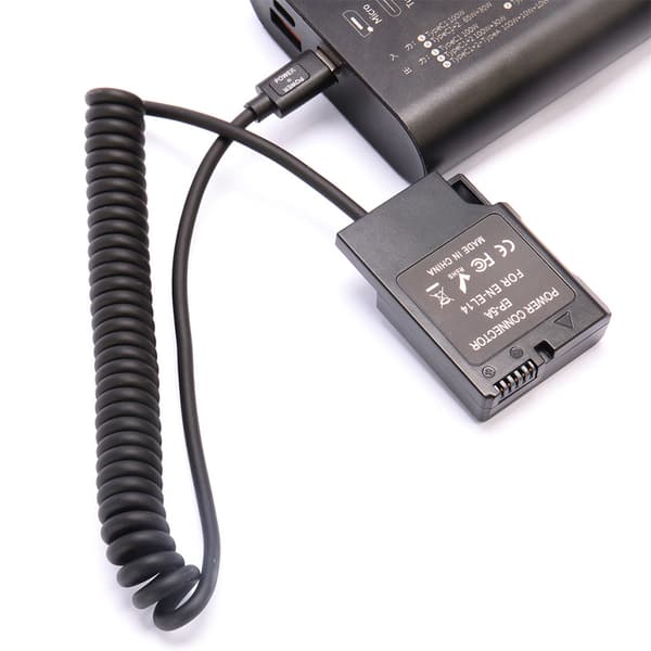 Typ-C USB till EN-EL14 Dummy Batteri Strömadapter för D3100