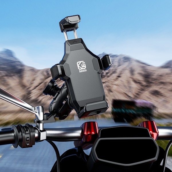 Motorcykel Telefonhållare Stöd Cykelbackspegel Stativ Mobilhållare
