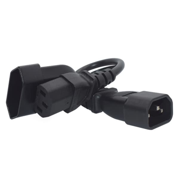 Y-splitter strømkabel C14 til IEC320 C13+EU4.0mm stikadaptere strømkabel