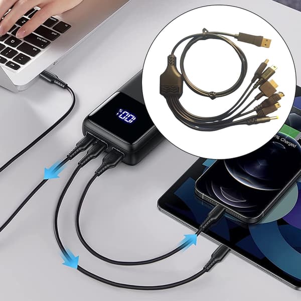 6 i 1 USB C Opladerkabel Multi Opladningsledning Hurtig Opladningsforbindelse