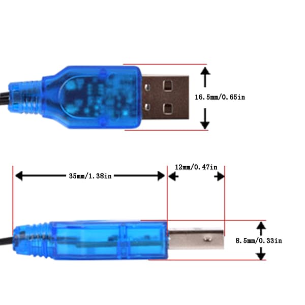 Fjärrkontroll Flygplan Modell Helikopter Plug USB Delar NiMh/NiCd 3.7v