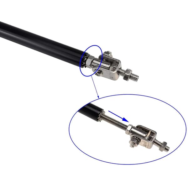 Justerbara Splitter Struts Rods för säker läppsplitter och diffusormontering Black 75mm