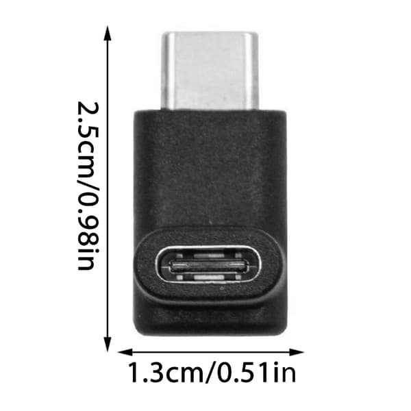 Högkvalitativ Rätvinklig USB C-adapter med Snabbladdningsfunktion och 10 Gbps Datasynkronisering null - 2pc