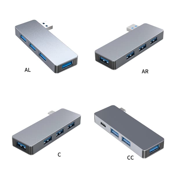Aluminium USB3.0 Hubs Hurtig dataoverførsel Samtidig forbindelse til hjemmekontorer null - RS3624CC
