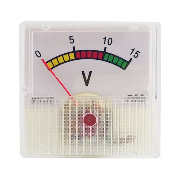 DC15V Analog Panel Voltmeter Voltvisare Typ Mätare Kvadratisk Form 40mmx25mm