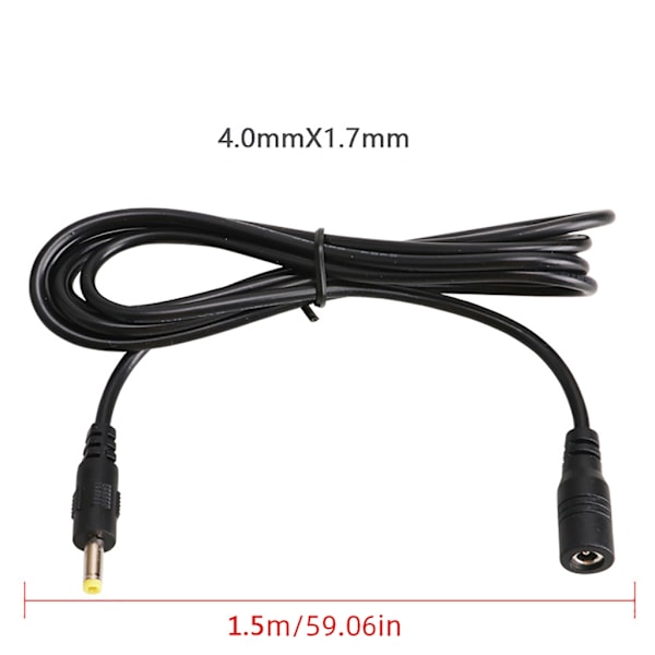 Universal DC4.0x1.7mm Förlängningskabel Han-Hona Anslutning Bredt Användbar