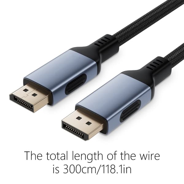 Avanceret DisplayPort Kabel 2.1 80Gbps Kabel til Videostreaming 1.5m