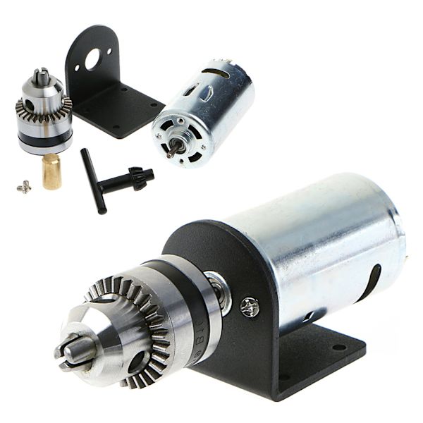 Ny Handborr DIY Drejbankspress 555 Motor för med 1/8\" Chuck + Monteringsfäste 12-
