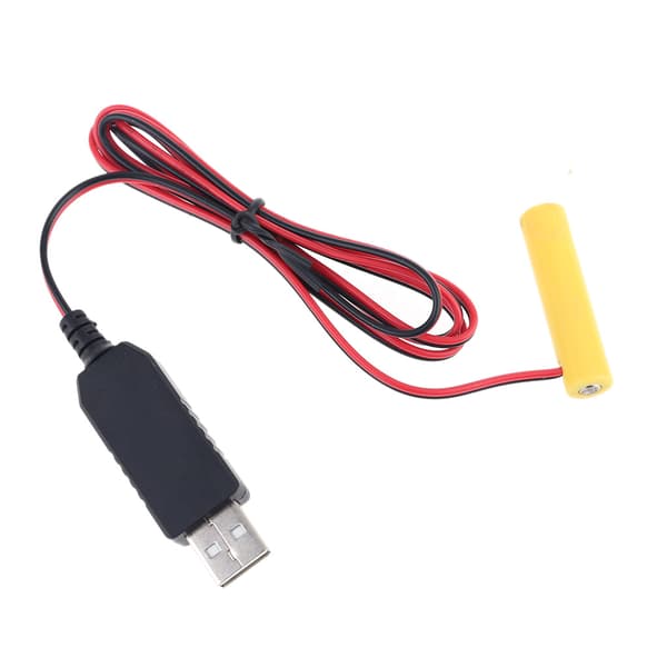 LR03 AAA -paristonpoistaja virtajohto LED-valolle USB-virtajohdolla 2AAA