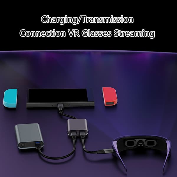 AR Briller Docking Hubs med PD Hurtig Opladning og USB To Interfaces til Tablets Black