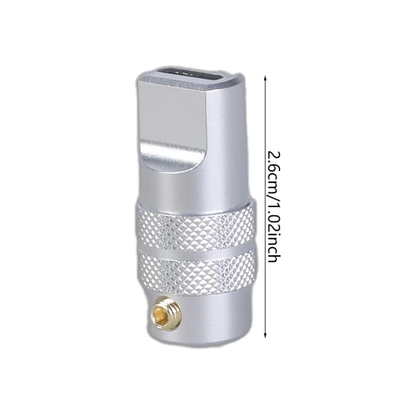 USB 5-bens han-erstatningsadapter i aluminiumslegering til 6 mm ledning Silver