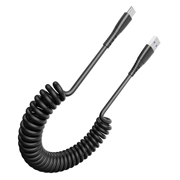 Retraktil USB A till Typ C Laddningskabel 480 Mbps Universal för USB-C Enheter