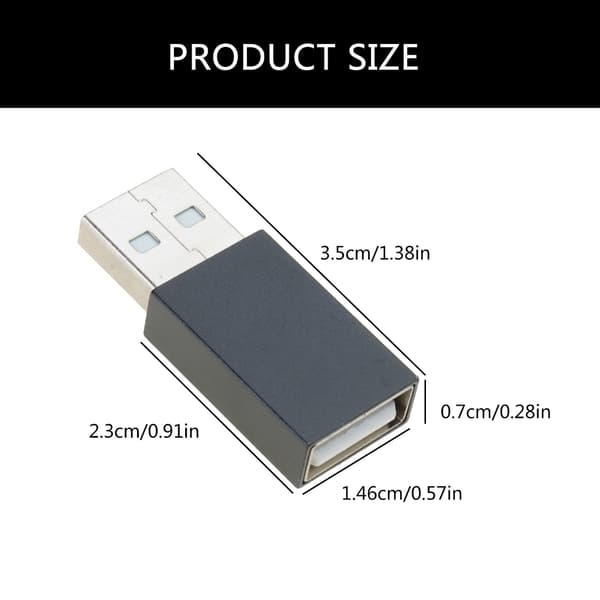 USB-datablokkeri USB-lataussovitin tehokkaalla virrantuella, 5V/3A yhteensopiva erilaisille USB-laitteille USB-sovitin Silver