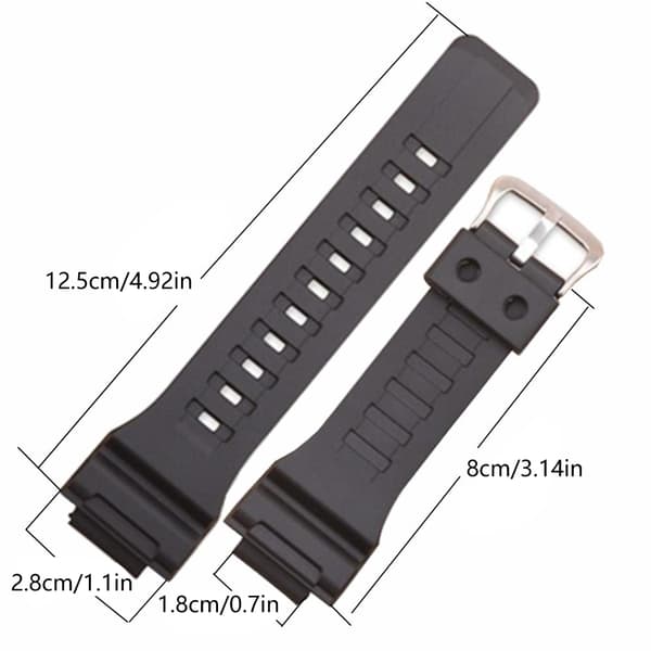 Quick Release Armbånd Smartwatch Gummirem Åndbar Rem til AQ-S810/800