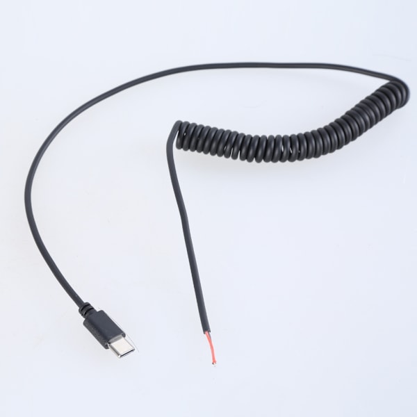 USB C Strömkabel, 5V Blank Tråd Anslutning USB C Hane 2Pin Pigtail Kabel För Konsumentelektronik, Typ C Sladd