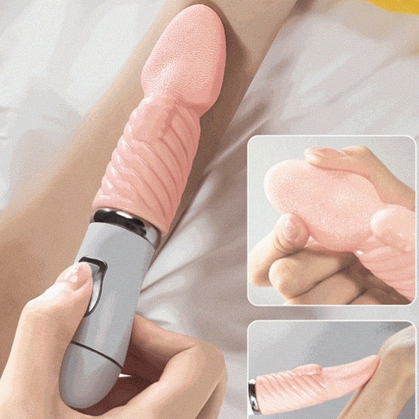 Klitorisstimulerande Vibrator Tunglickande Uppvärmningsleksak med 12 Vibrationslägen & Uppvärmningsfunktion för Kvinnlig Njutning null - Rechargeable 