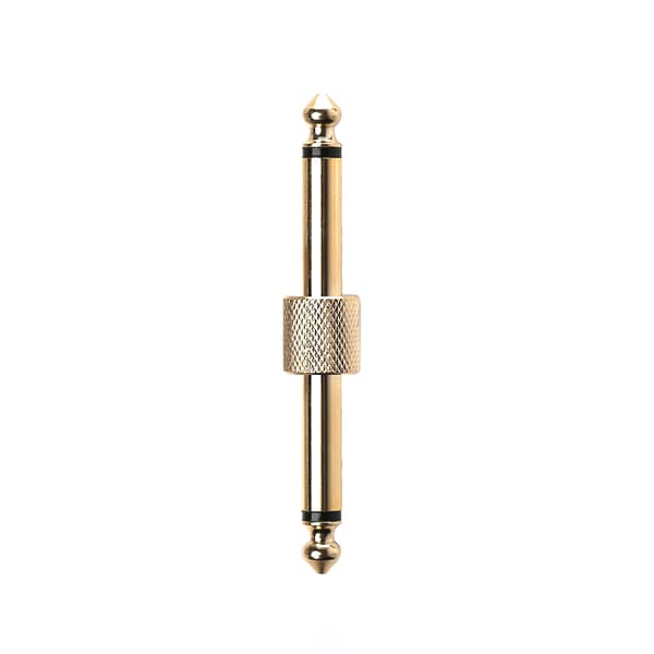 1/4\" 6,35 mm MONO Jack Hane till Hane Kopplingsplugg Adapter för Gitarr Effekter Pedal Gold